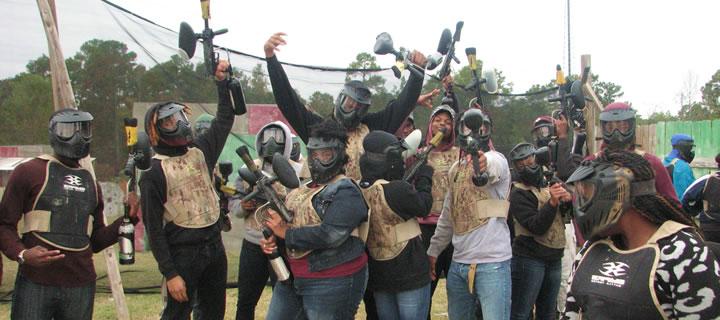 Group paintball outing